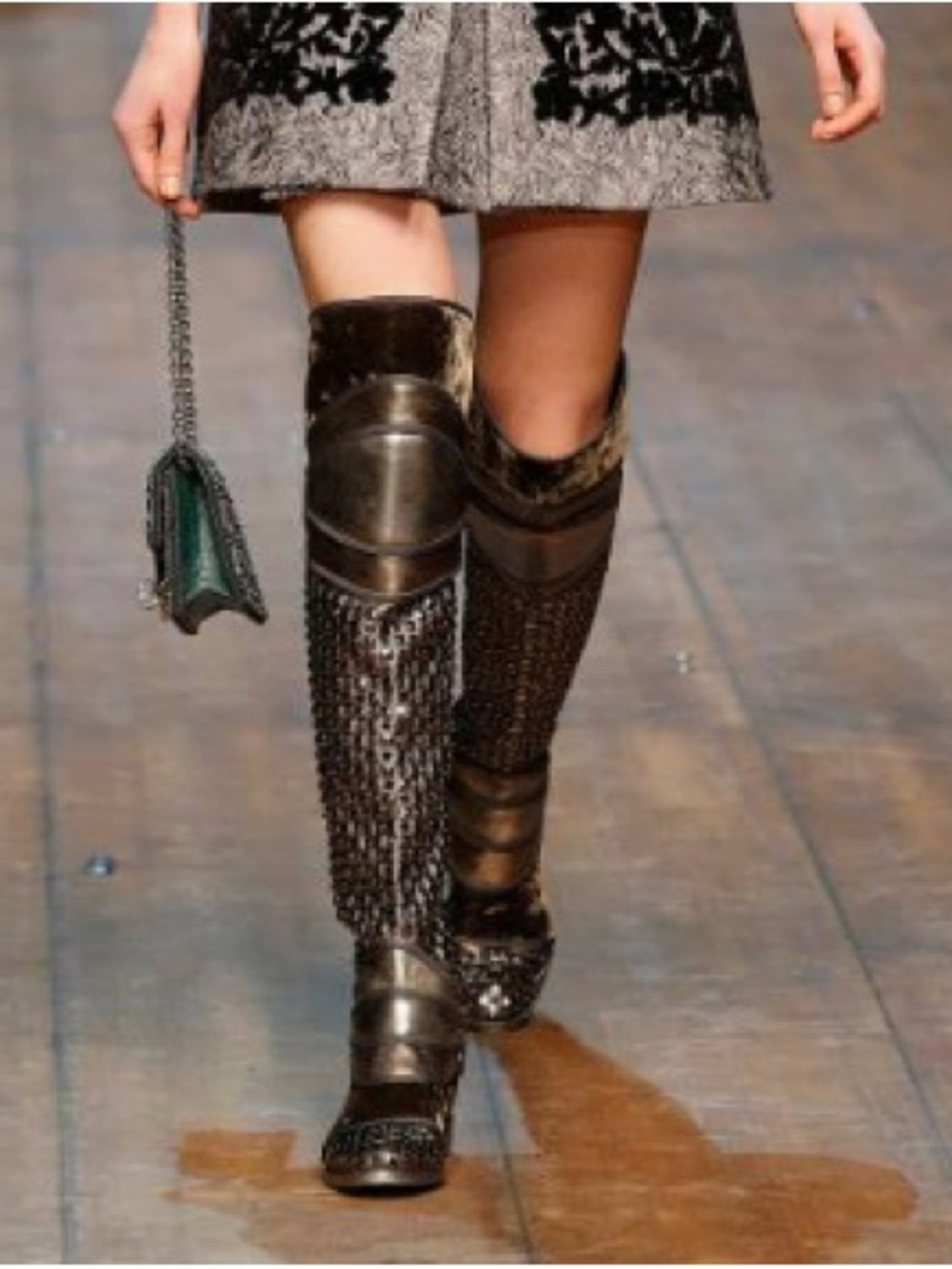 Dolce Gabbana thigh high stud boots 41